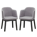 2PCS Modern Dining Chairs Upholstered Velvet Accent Chairs w