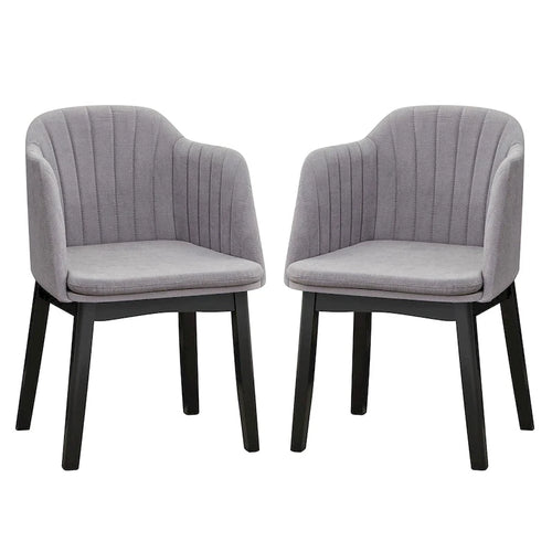 Gymax 2PCS Modern Dining Chairs Upholstered Velvet Accent Chairs w/