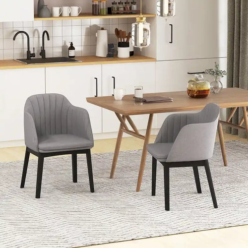 2PCS Modern Dining Chairs Upholstered Velvet Accent Chairs w
