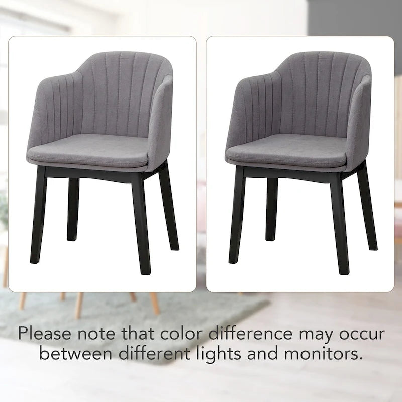 2PCS Modern Dining Chairs Upholstered Velvet Accent Chairs w