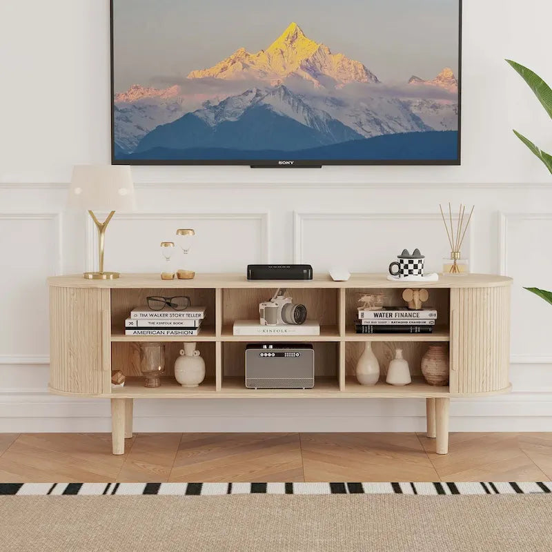 62.99in. Wood TV Stand For TVs up to 70in.