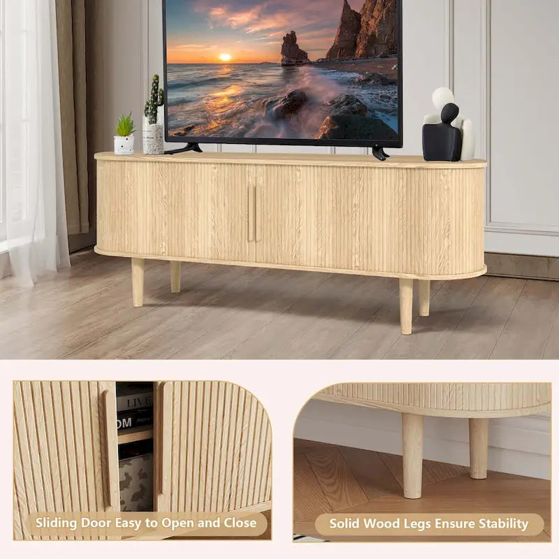 62.99in. Wood TV Stand For TVs up to 70in.