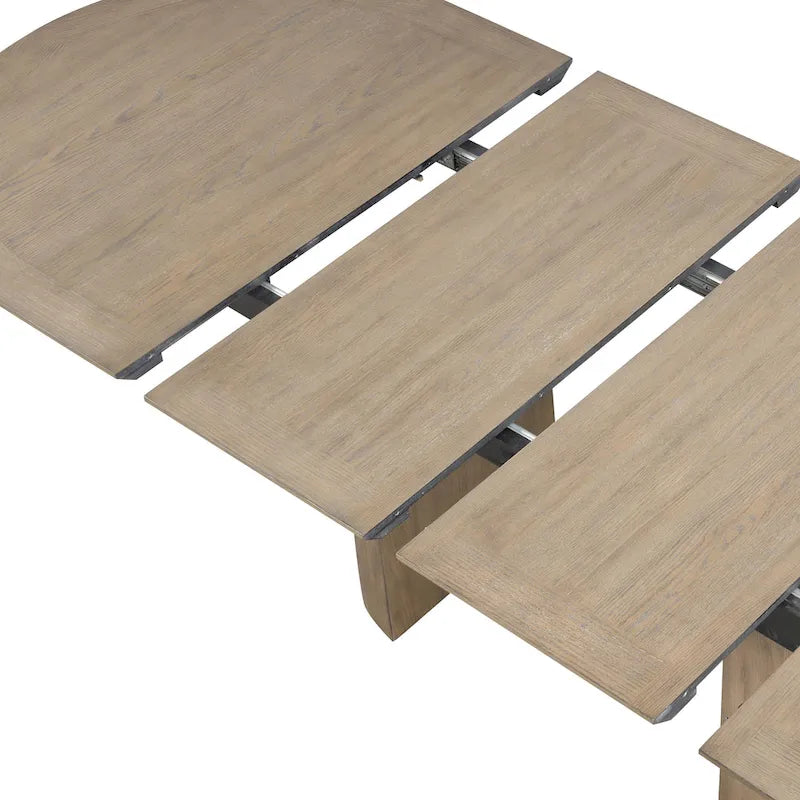 Modern Farmhouse Oak 102-inch Wood Extendable Dining Table