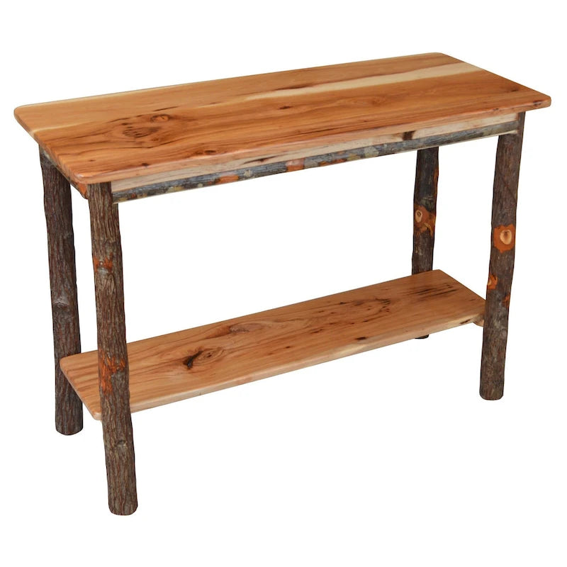 Hickory Log Console Table