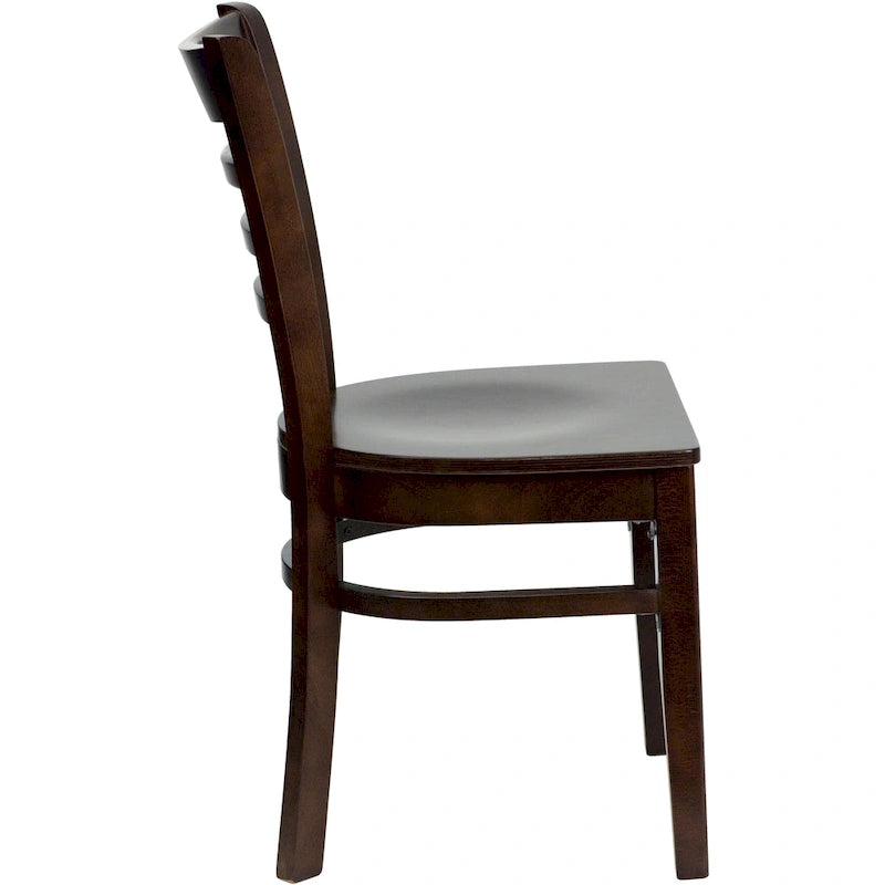 Wooden Slat Back Restaurant Chair (Set of 2)