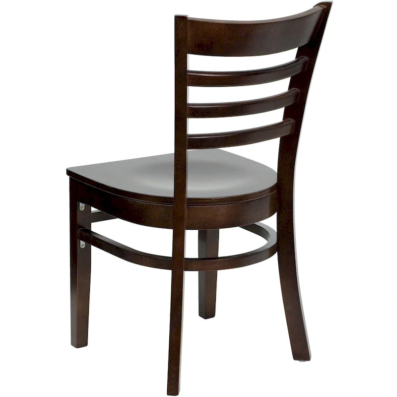 Wooden Slat Back Restaurant Chair (Set of 2)