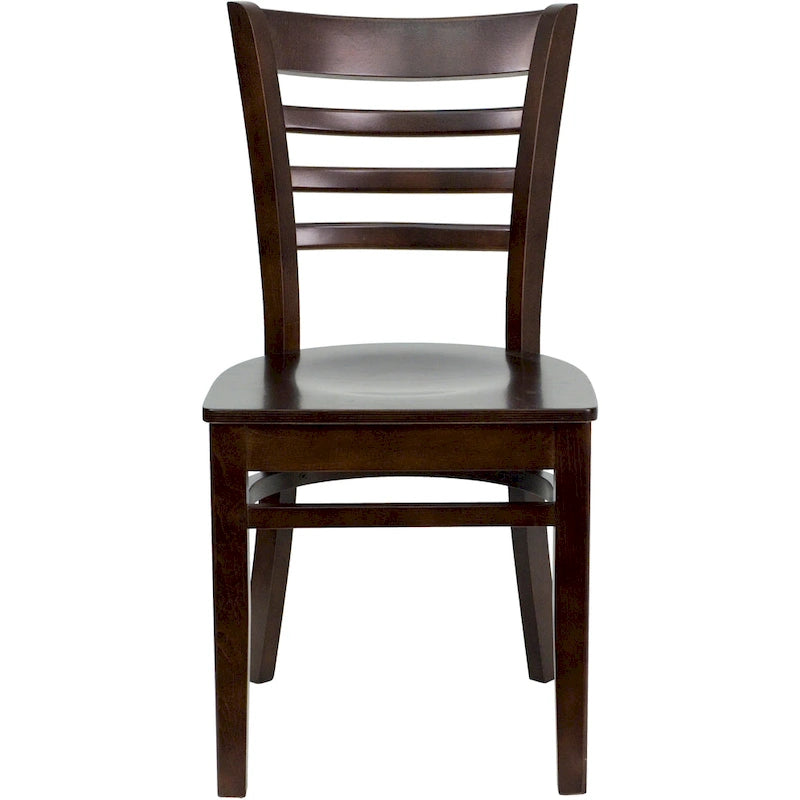 Wooden Slat Back Restaurant Chair (Set of 2)
