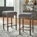Turned Leg Counter Stool (Set of 2)