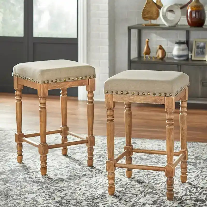 Turned Leg Counter Stool (Set of 2)