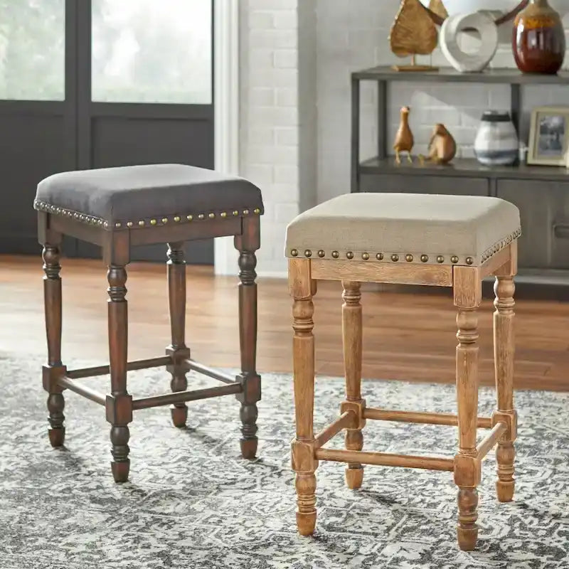Turned Leg Counter Stool (Set of 2)