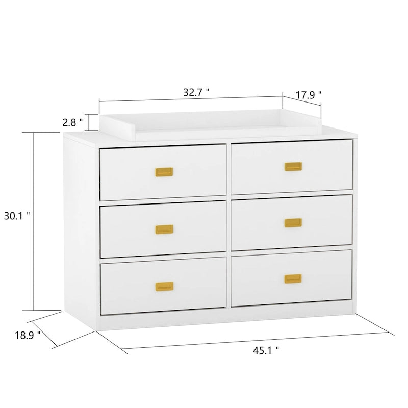 45.1W Changing Table Dresser
