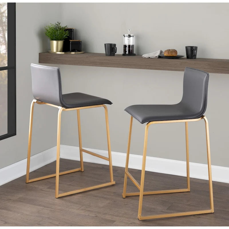 Upholstered Counter Stool (Set of 2) - N/A