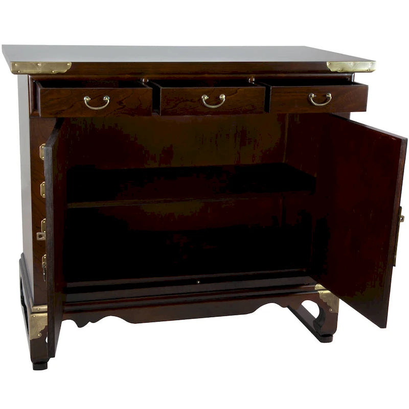 Handmade Small 3-drawer Korean Antique-style Credenza (China)