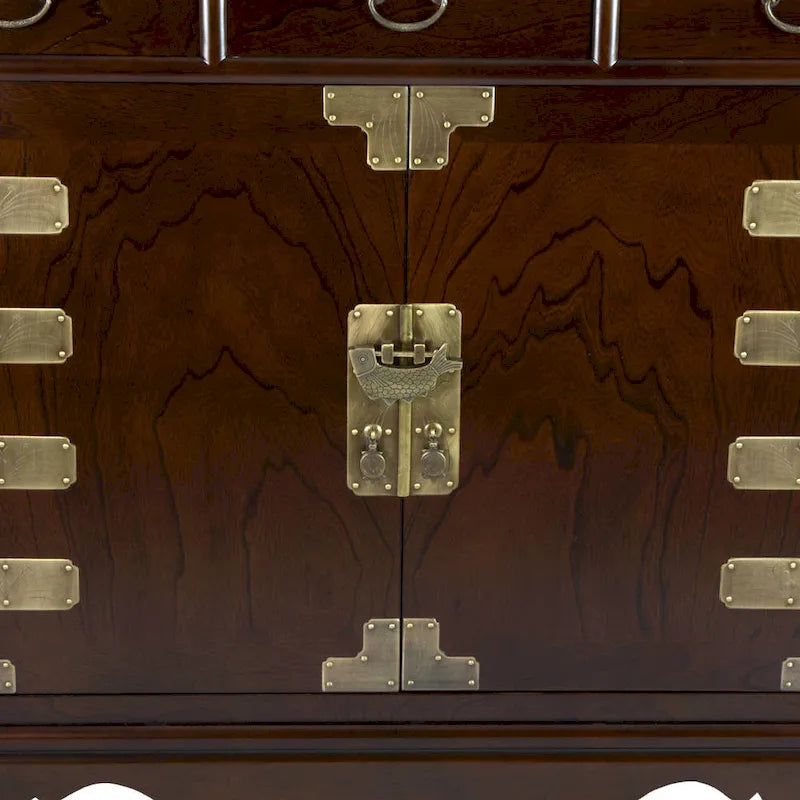Handmade Small 3-drawer Korean Antique-style Credenza (China)