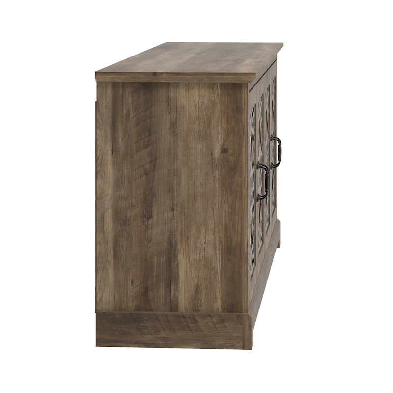 68.2 in. Grey Stone 4-Door Wide TV Stand for TVs up to 75 in. - 68.2L x 17.1W x 29.3H