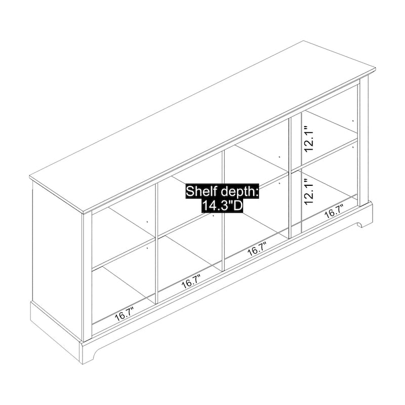 68.2 in. Grey Stone 4-Door Wide TV Stand for TVs up to 75 in. - 68.2L x 17.1W x 29.3H