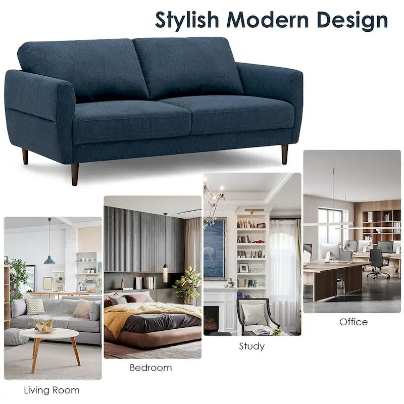 72 Fabric Sofa Couch Living Room Small Apartment Furniture w