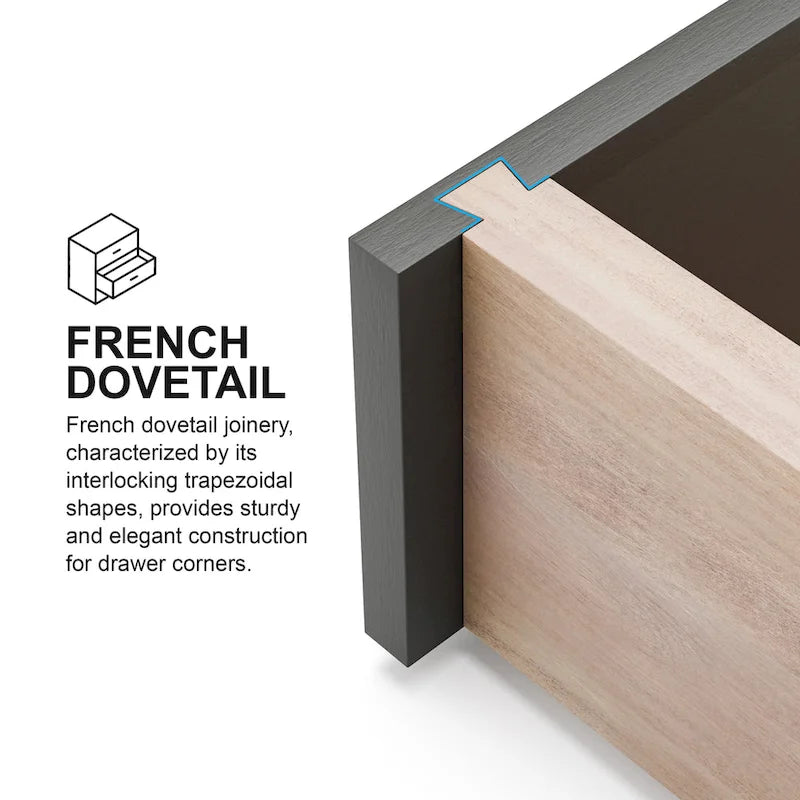 Modern 5-Drawer Espresso Solid Wood Chest