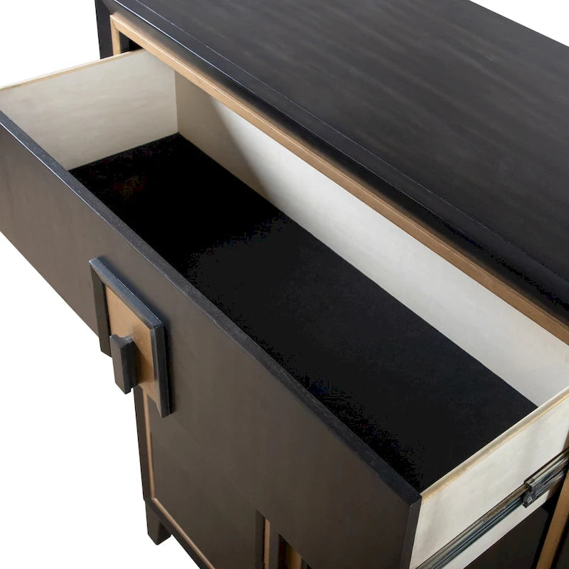 Modern 5-Drawer Espresso Solid Wood Chest