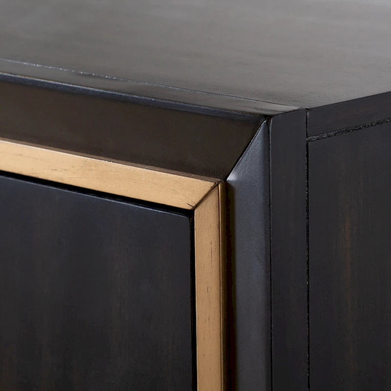 Modern 5-Drawer Espresso Solid Wood Chest