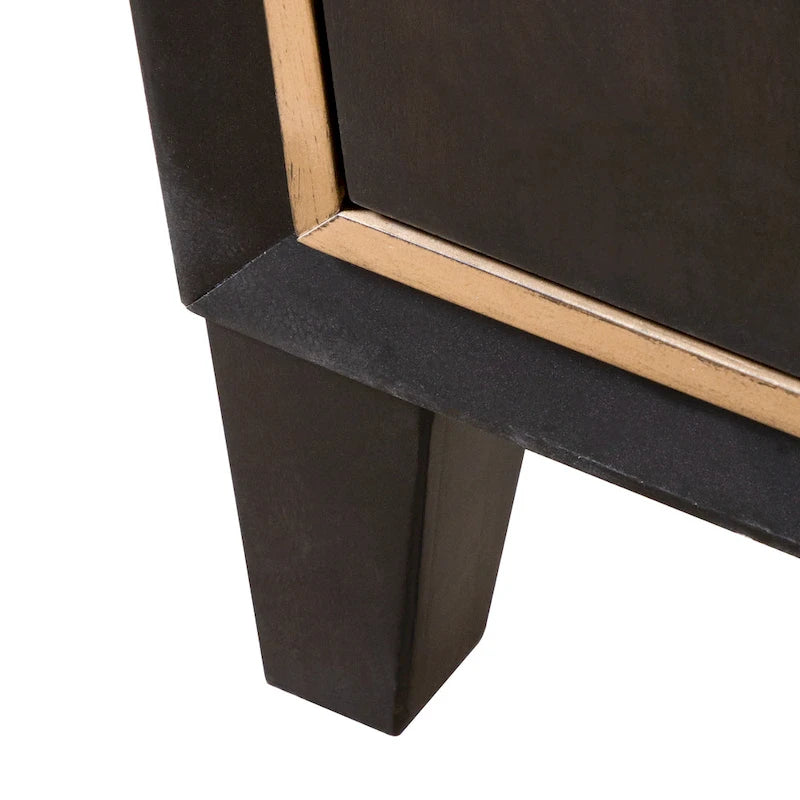 Modern 5-Drawer Espresso Solid Wood Chest