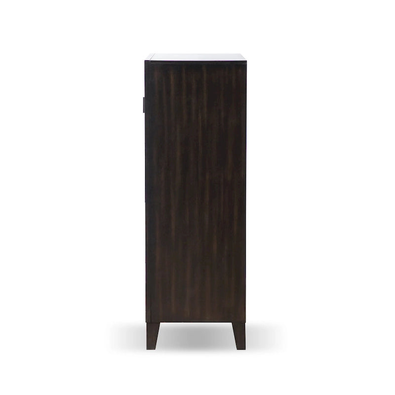 Modern 5-Drawer Espresso Solid Wood Chest