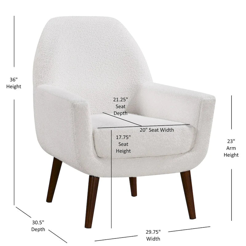 Boucle Fabric Arm Chair