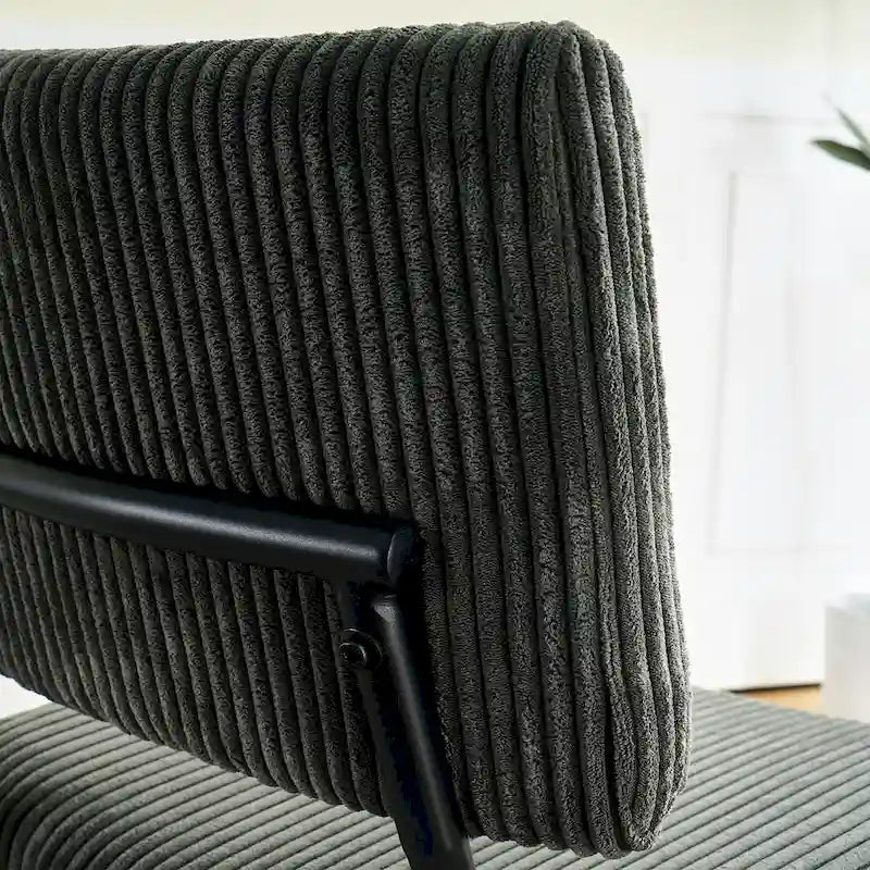 Modern simple velvet dining chair Fabric Upholstered Chairs home bedroom stool back dressing chair black metal legs(set of 2)