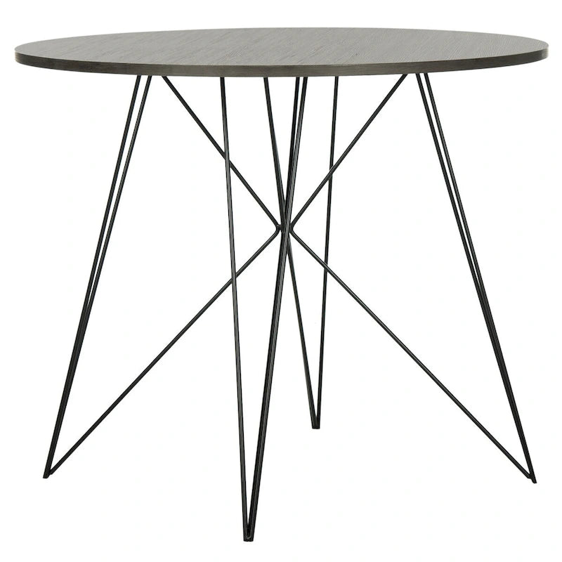 Dark Grey / Black Round Dining Table - 35.4 x 35.4 x 29.5 - 35Wx35Dx30H