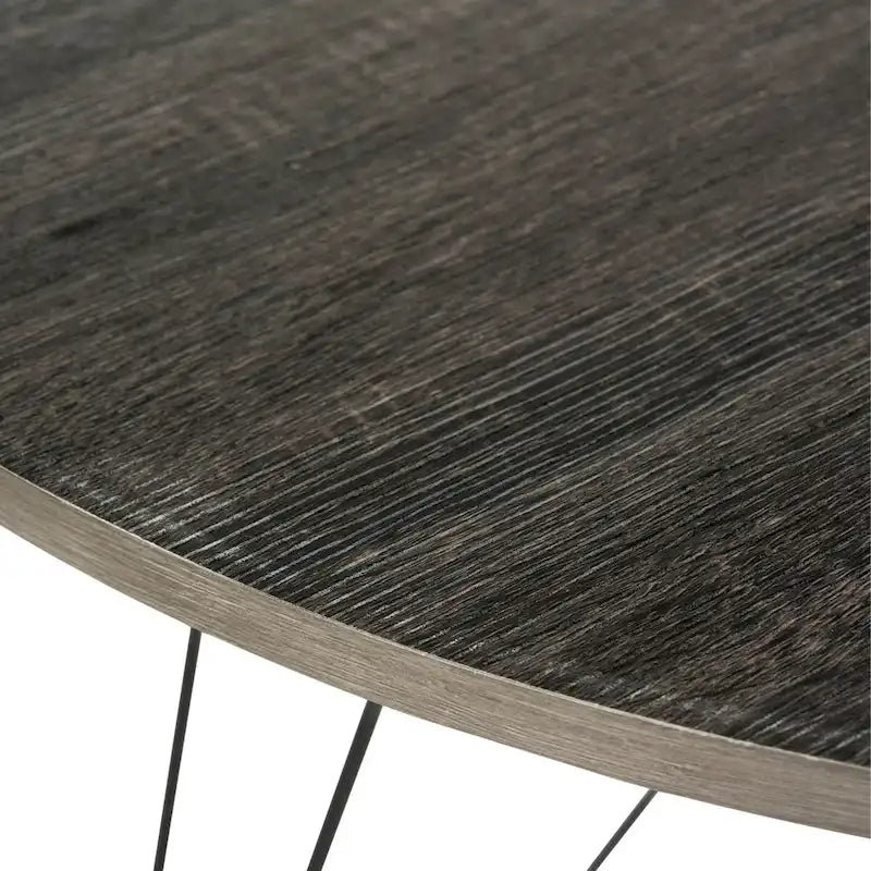 Dark Grey / Black Round Dining Table - 35.4 x 35.4 x 29.5 - 35Wx35Dx30H