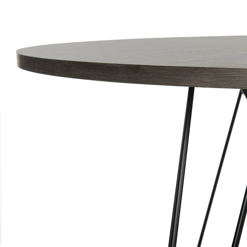 Dark Grey / Black Round Dining Table - 35.4 x 35.4 x 29.5 - 35Wx35Dx30H